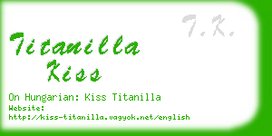 titanilla kiss business card